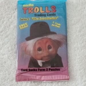 Vintage 90s Norfin Trolls Trading Cards Pack